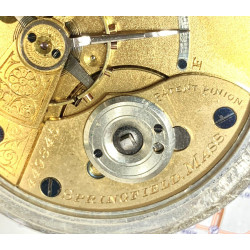 Hampden watch model 1 1886 18s Key Full Hunter Coin Silver Pocket Watch working