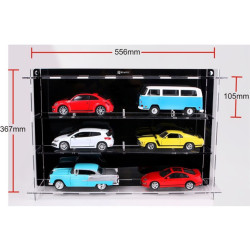 Wall Display Multi case for 1:24 scale 6 cars (3x2) Atlantic Case Diorama